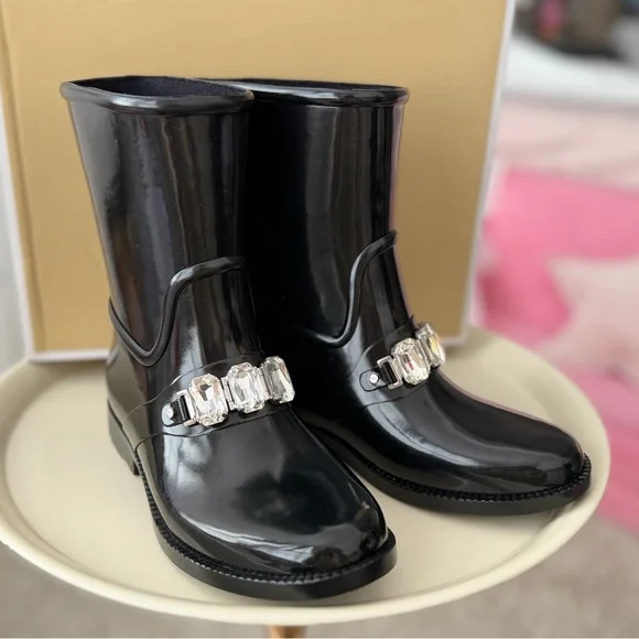 Michael kors Leslie rain bootie with Crystal Embellishments 6M - Picture 1 of 5